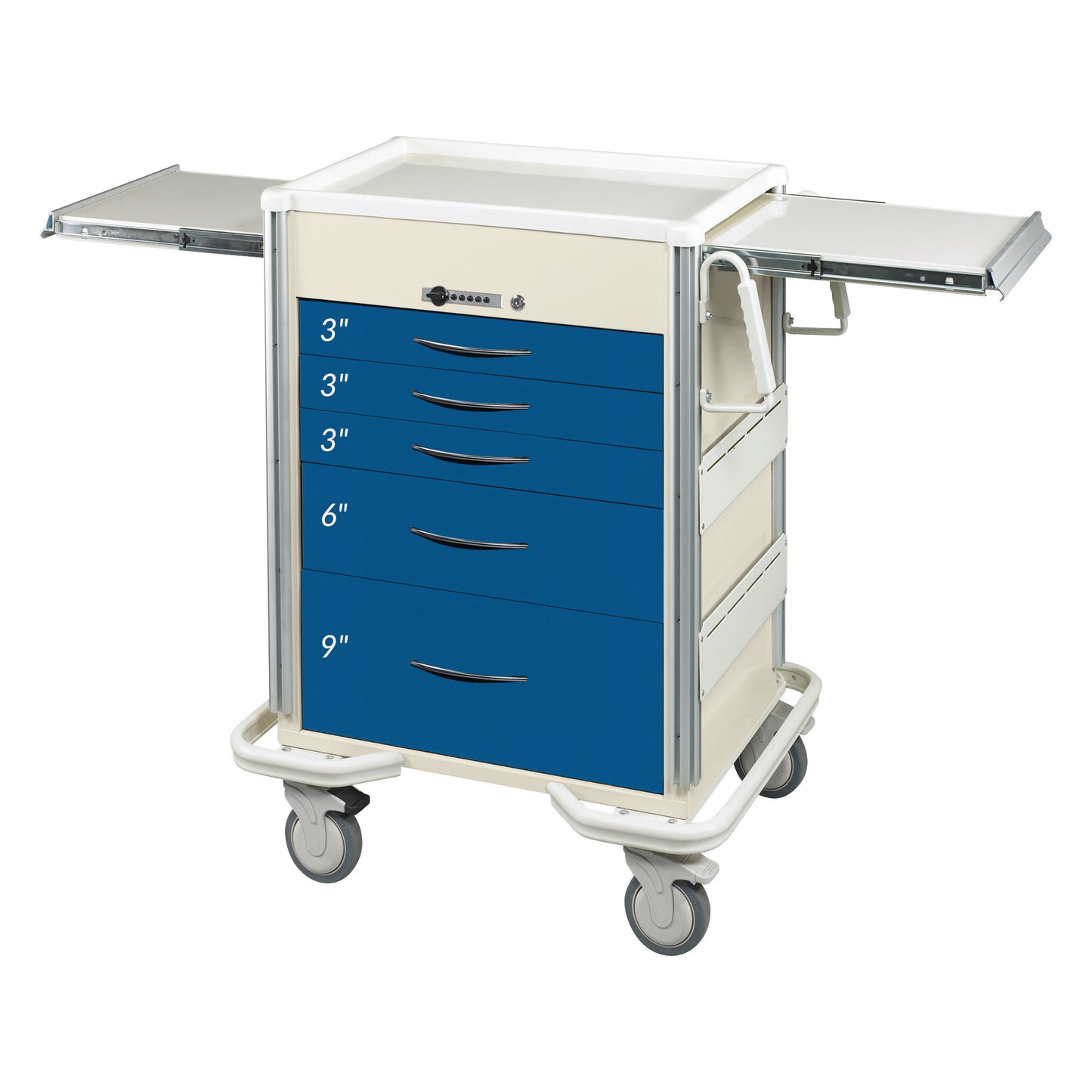 AliMed® Select Series 5-Drawer Anesthesia/Procedure Cart with Push-Button Lock