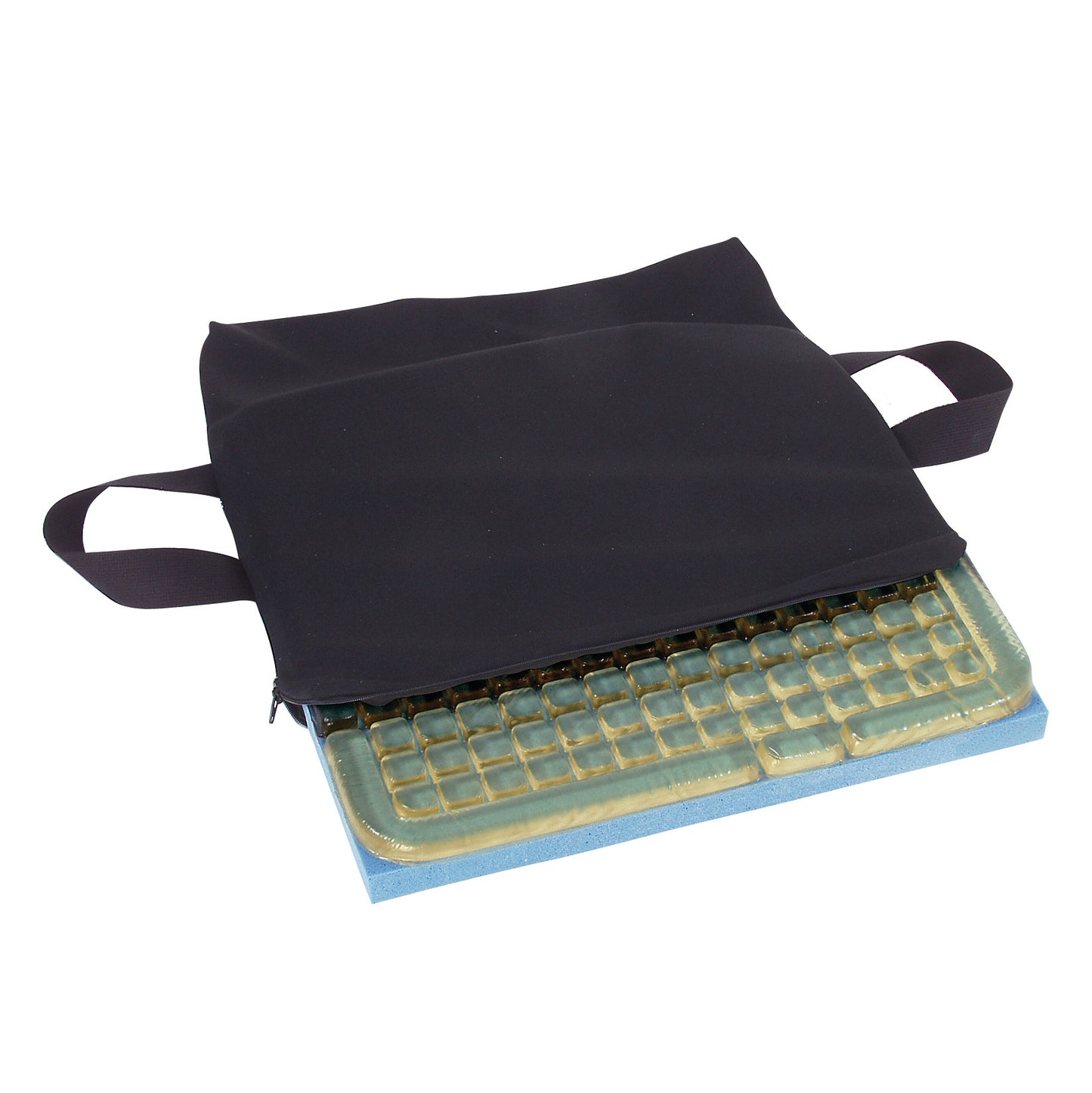 Checkerboard T-Gel Plus Bariatric Wheelchair Cushion, Black Stretch Polyknit Cover, 20"W x 18"D