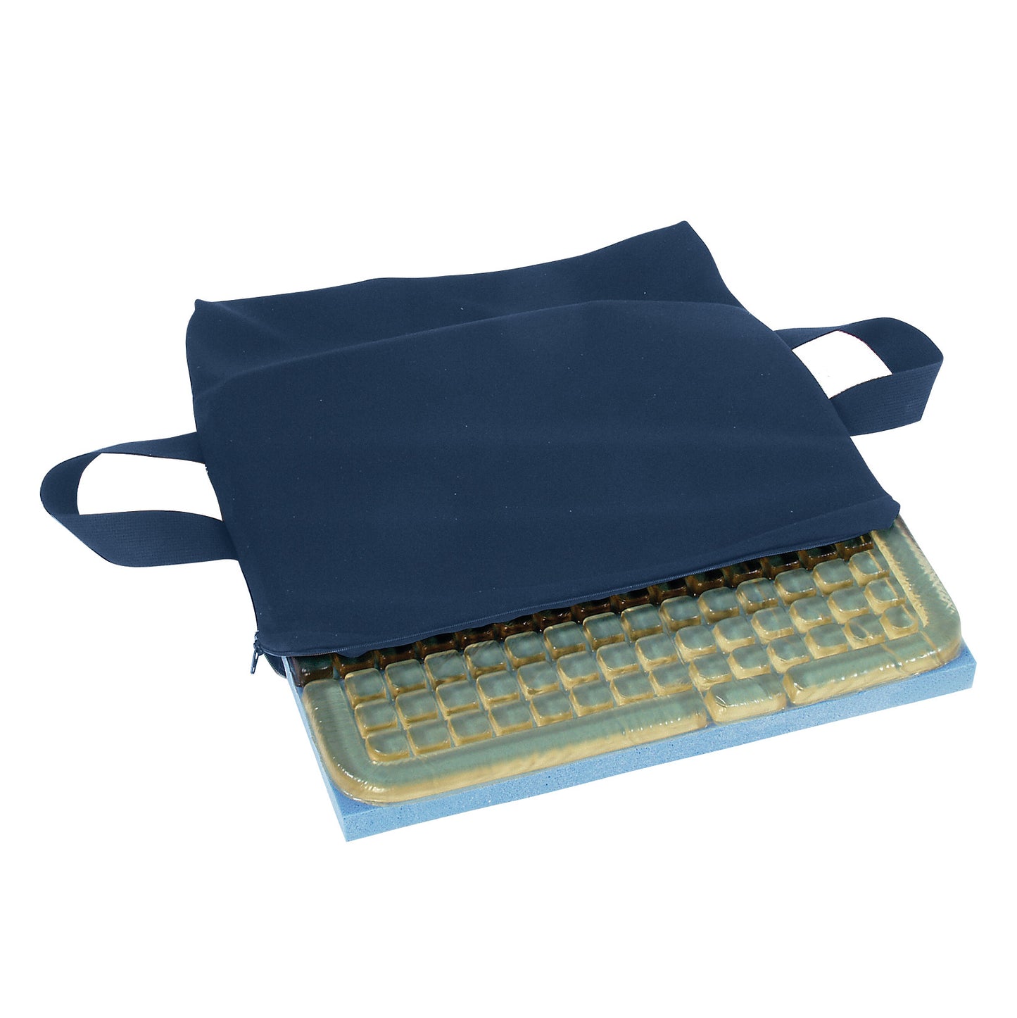 Checkerboard T-Gel Plus Bariatric Wheelchair Cushion, Navy Ripstop Nylon Cover, 20"W x 18"D