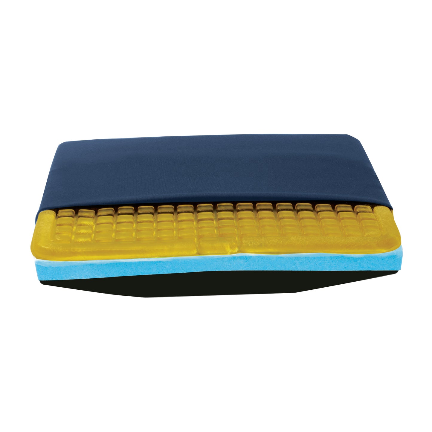Checkerboard T-Gel Plus Bariatric Wheelchair Cushion w/Solid Seat Insert, Navy Ripstop Nylon Cover, 20"W x 18"D