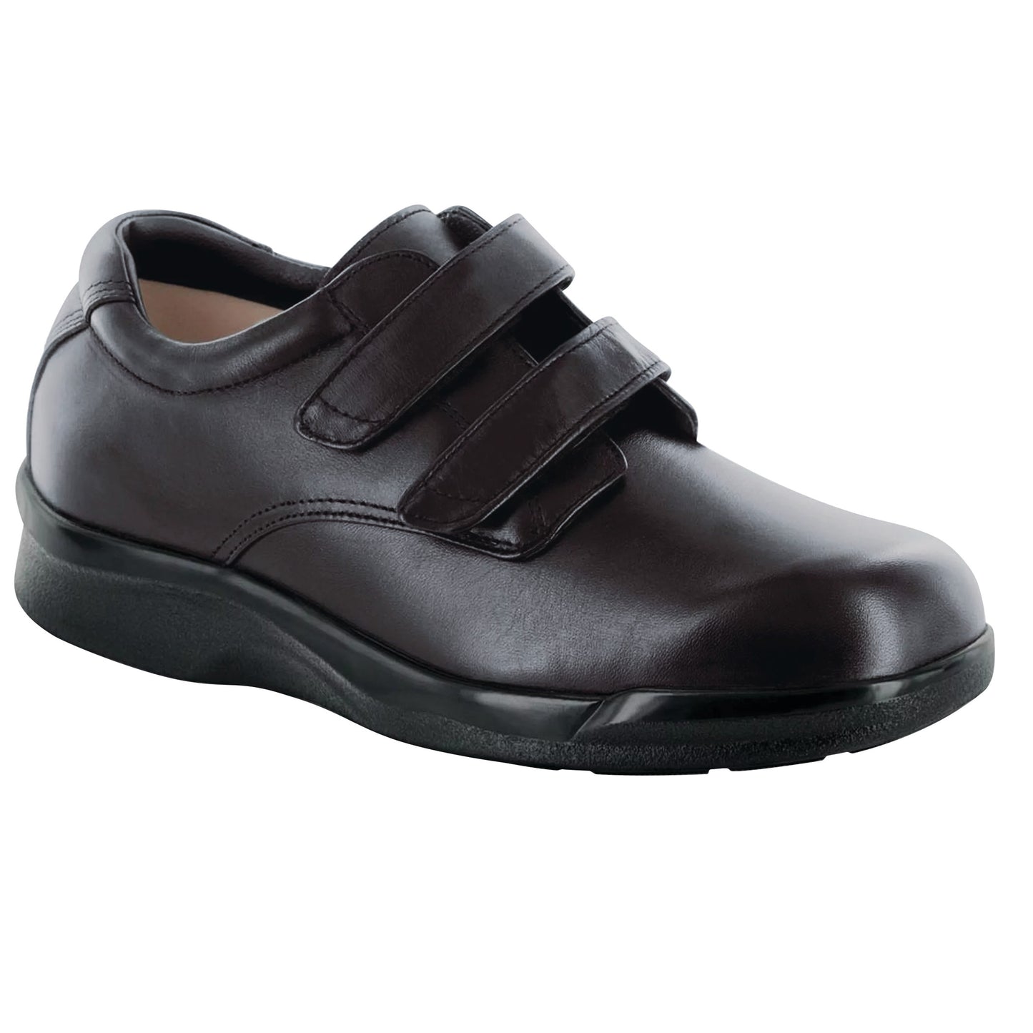 Conform Double-Strap Casual Shoes, Black Leather, Men's Medium, Size 11.5, 1 Pair/Pack