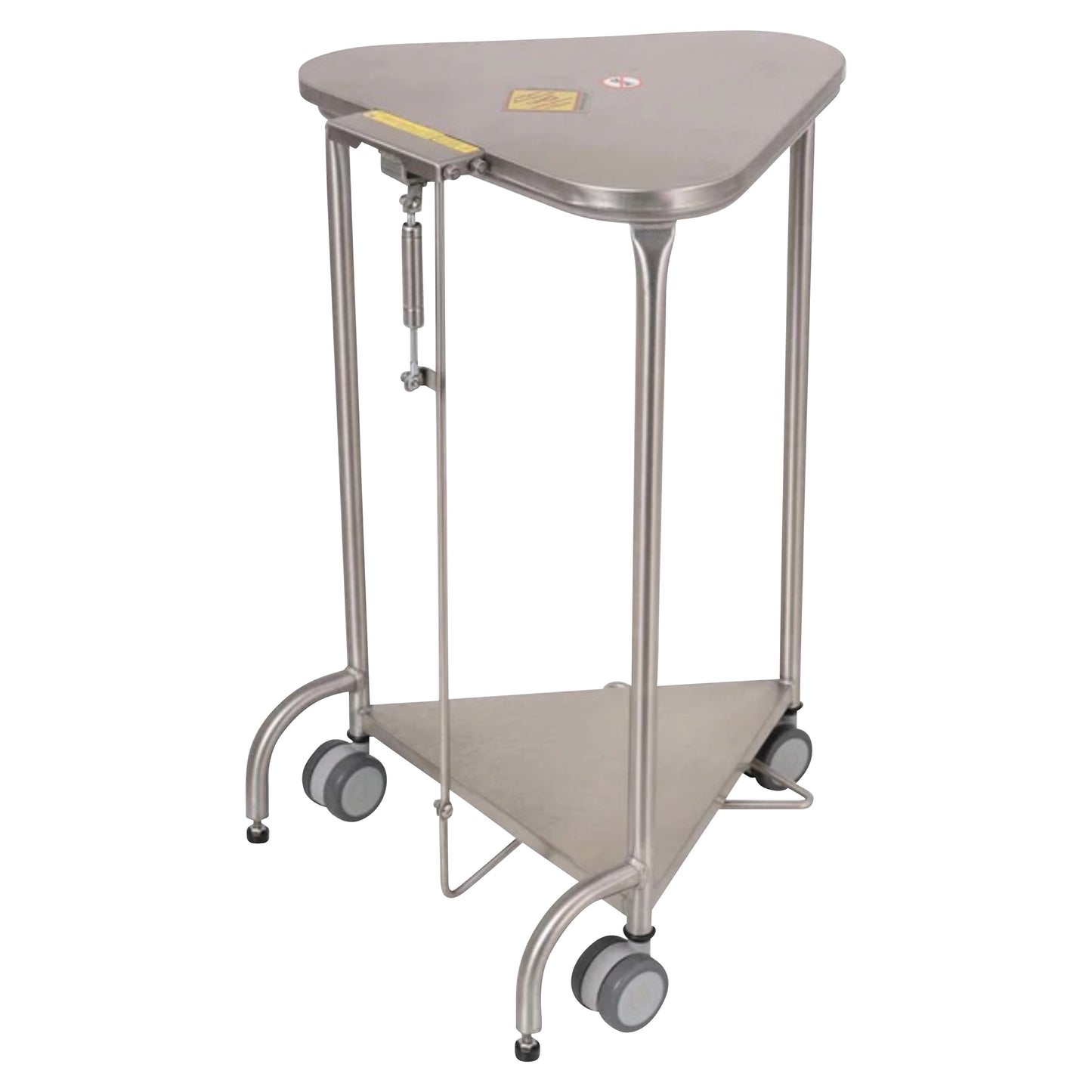 Stainless Steel Triangular Hamper with Lid