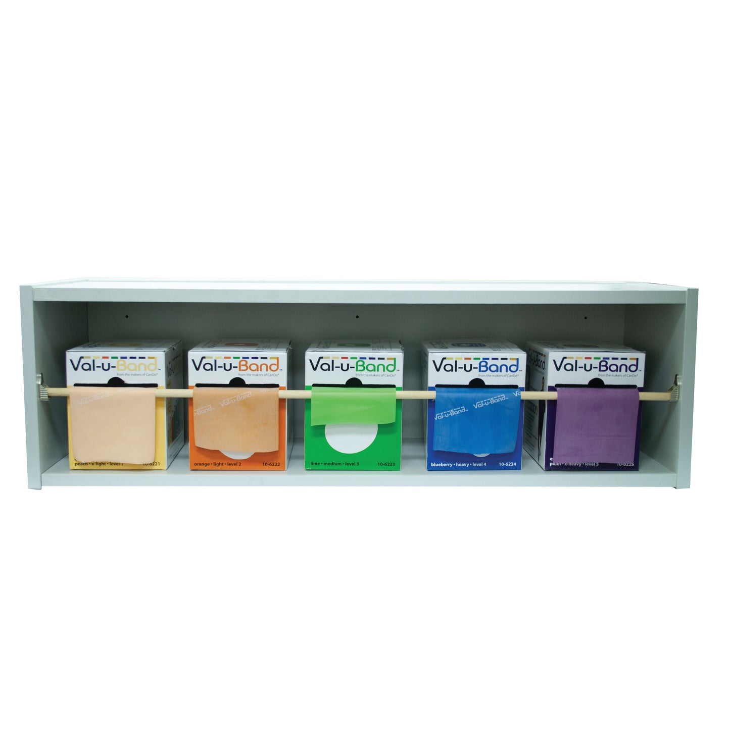 CanDo® Val-U-Band™ Latex Exercise Band Set with Rack