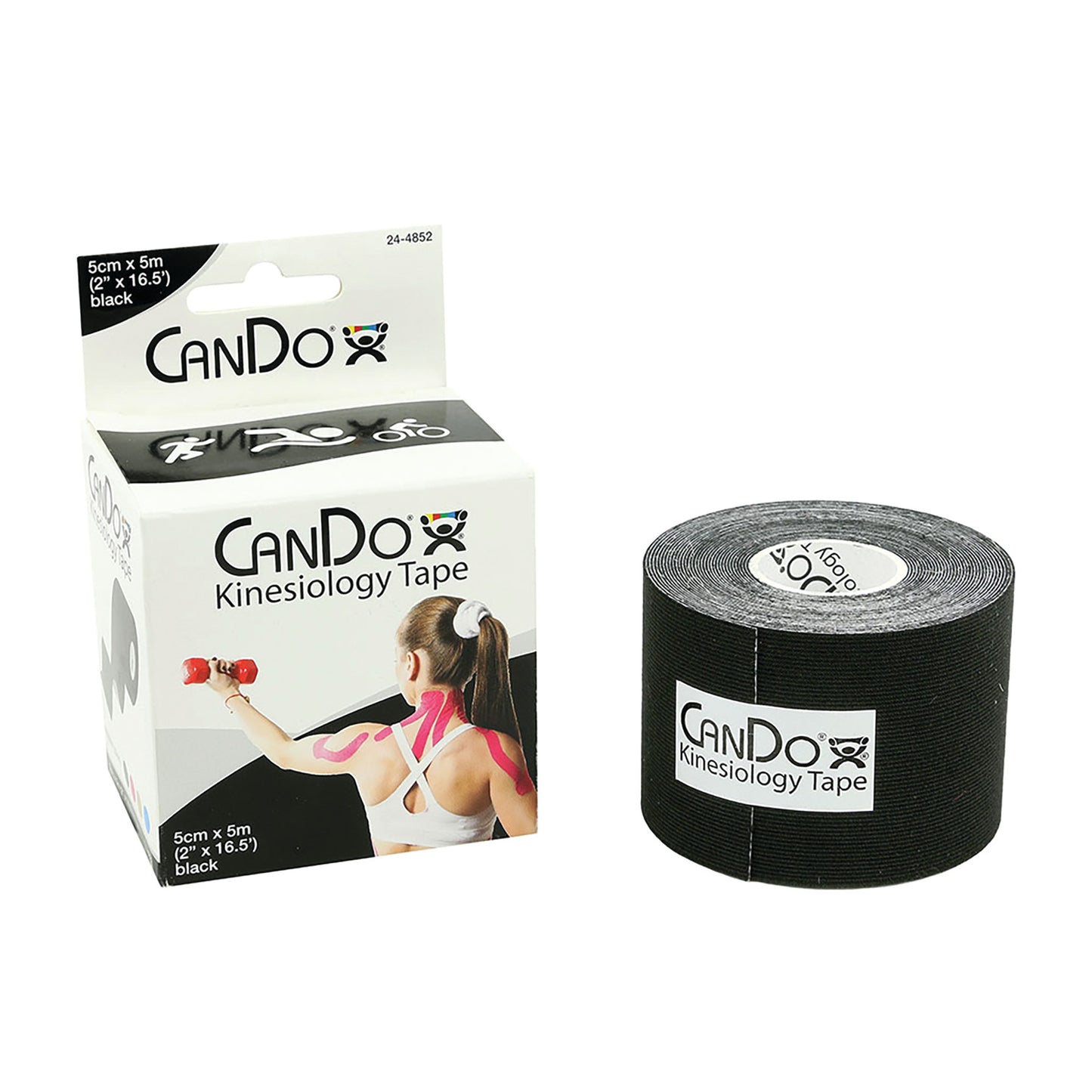 Kinesiology Tape, Black, 2"W x 16-1/2'L Roll