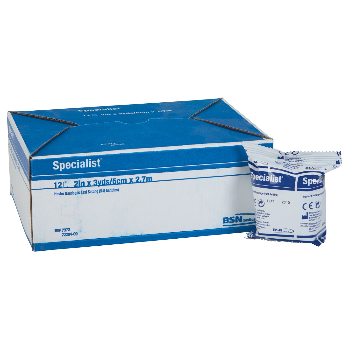Specialist Plaster of Paris Bandages, Fast Blue, 2"W x 3 yds. L, 12 Roll/Box