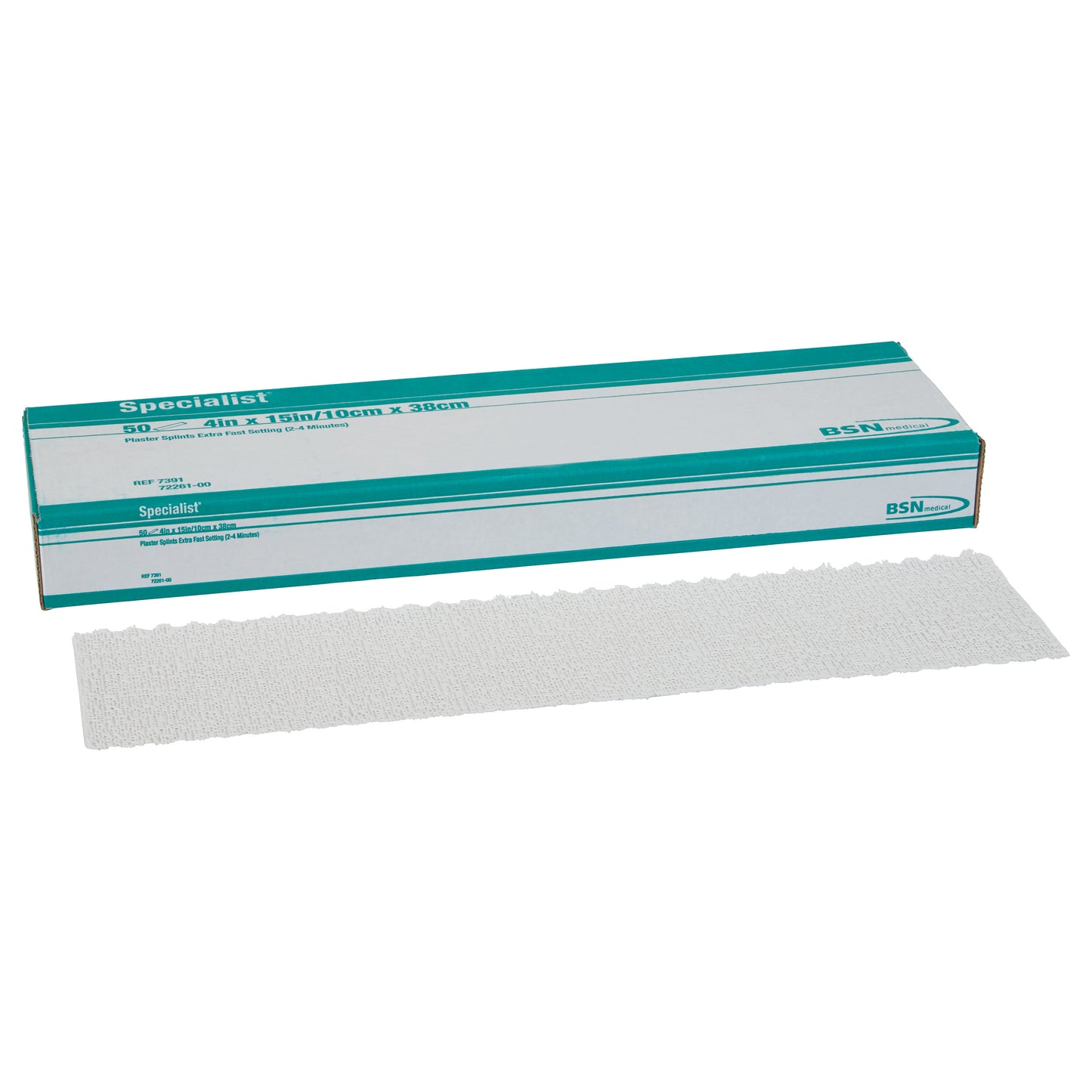 Specialist Plaster Splints, Extra Fast, Green, 4"W x 15"L, 50/Box