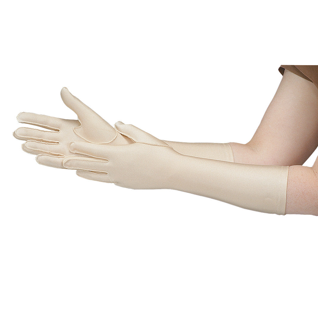 Full-Finger Forearm-Length Gentle Compression Glove, Left