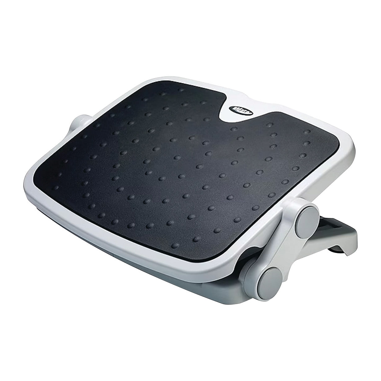 AIData Luxe Comfort Footrest with textured black surface and adjustable gray frame.