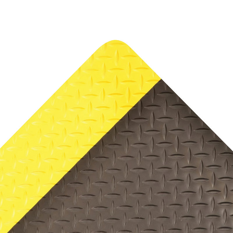 Saddle Trax Anti-Fatigue Mat, 3'W x 5'L, Black/Yellow