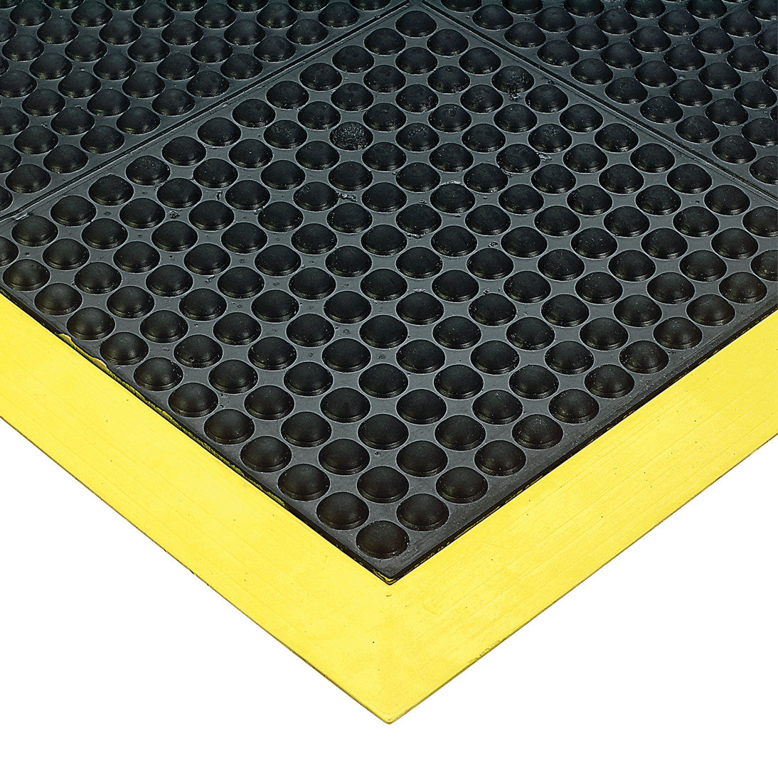Ortho Stand Anti-Fatigue Mat, 2'W x 3'L x 1/2"H, Black/Yellow