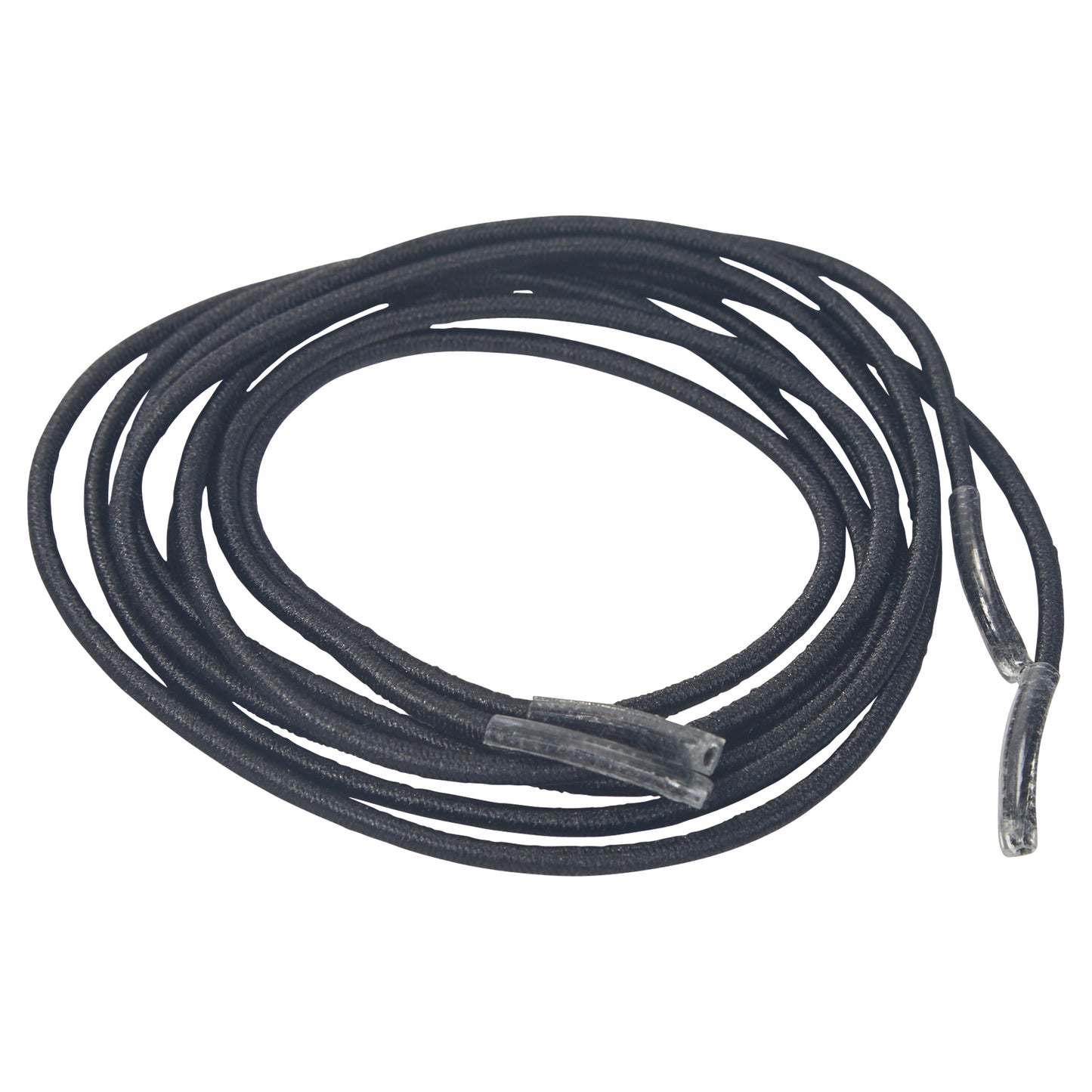 Elastic Shoelace, Round, Black, 27"L, 2 Pair/Pack
