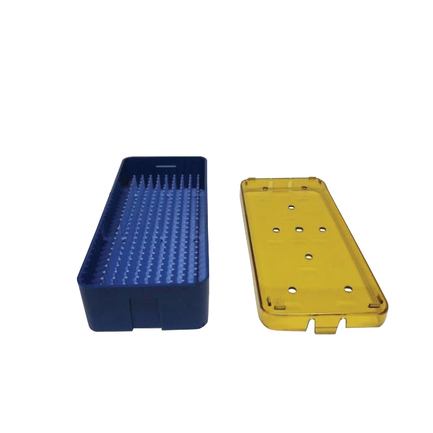 Narrow Plastic Instrument Sterilization Tray, Base, Lid & Mat, 2-1/2"W x 6"L x 1-1/4"H
