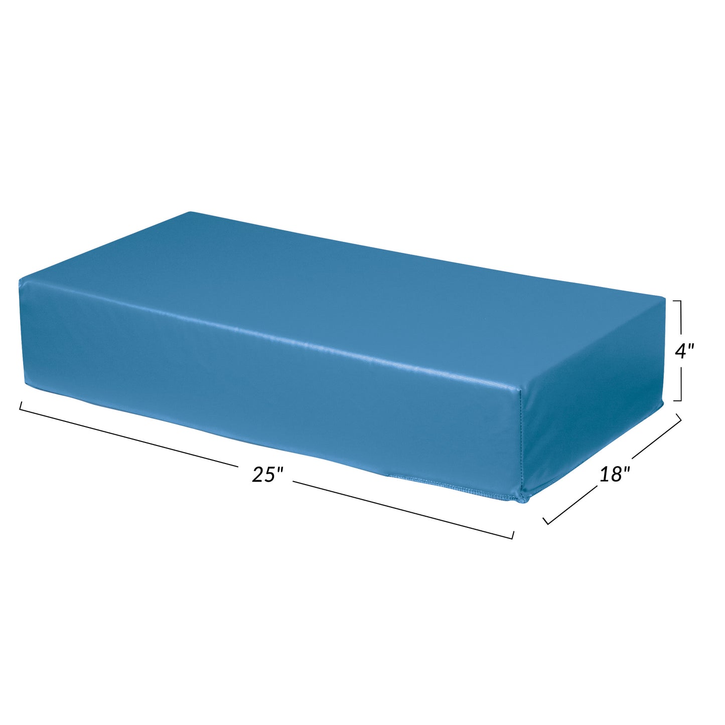 Vinyl-Covered Large Rectangle Positioner, 25"L, Radiolucent Blue