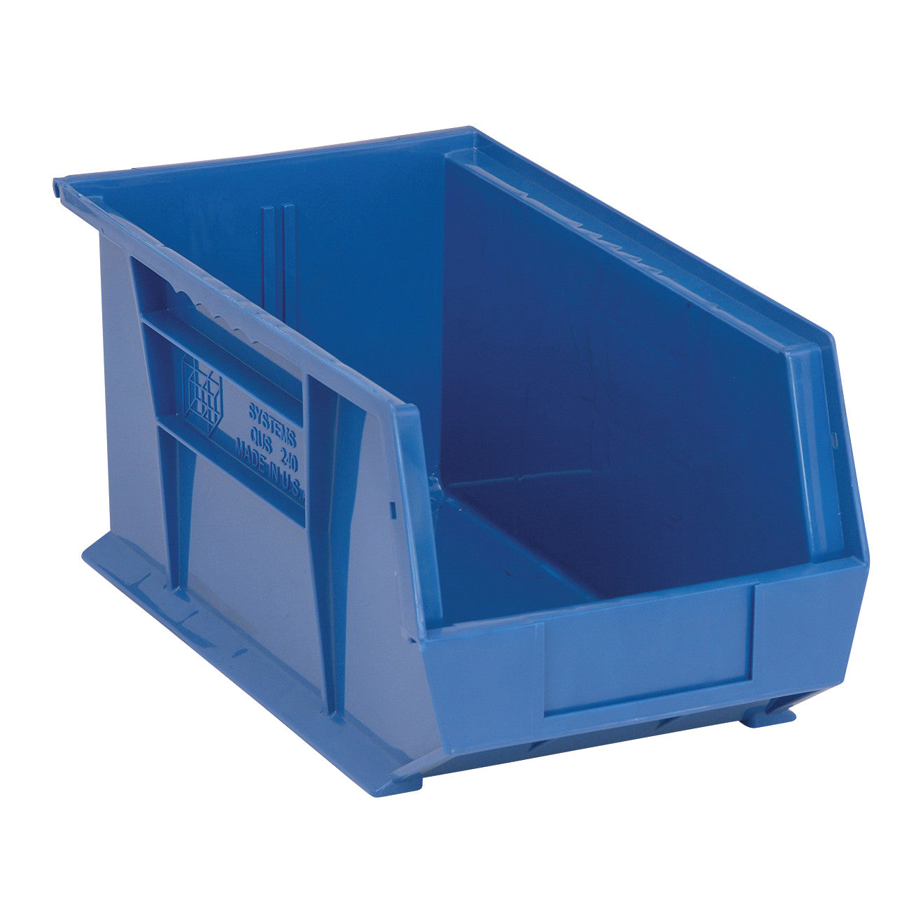 Ultra Stack and Hang Bin, Blue, 8-1/4"W x 7"H x 14-3/4"D, 12/Case
