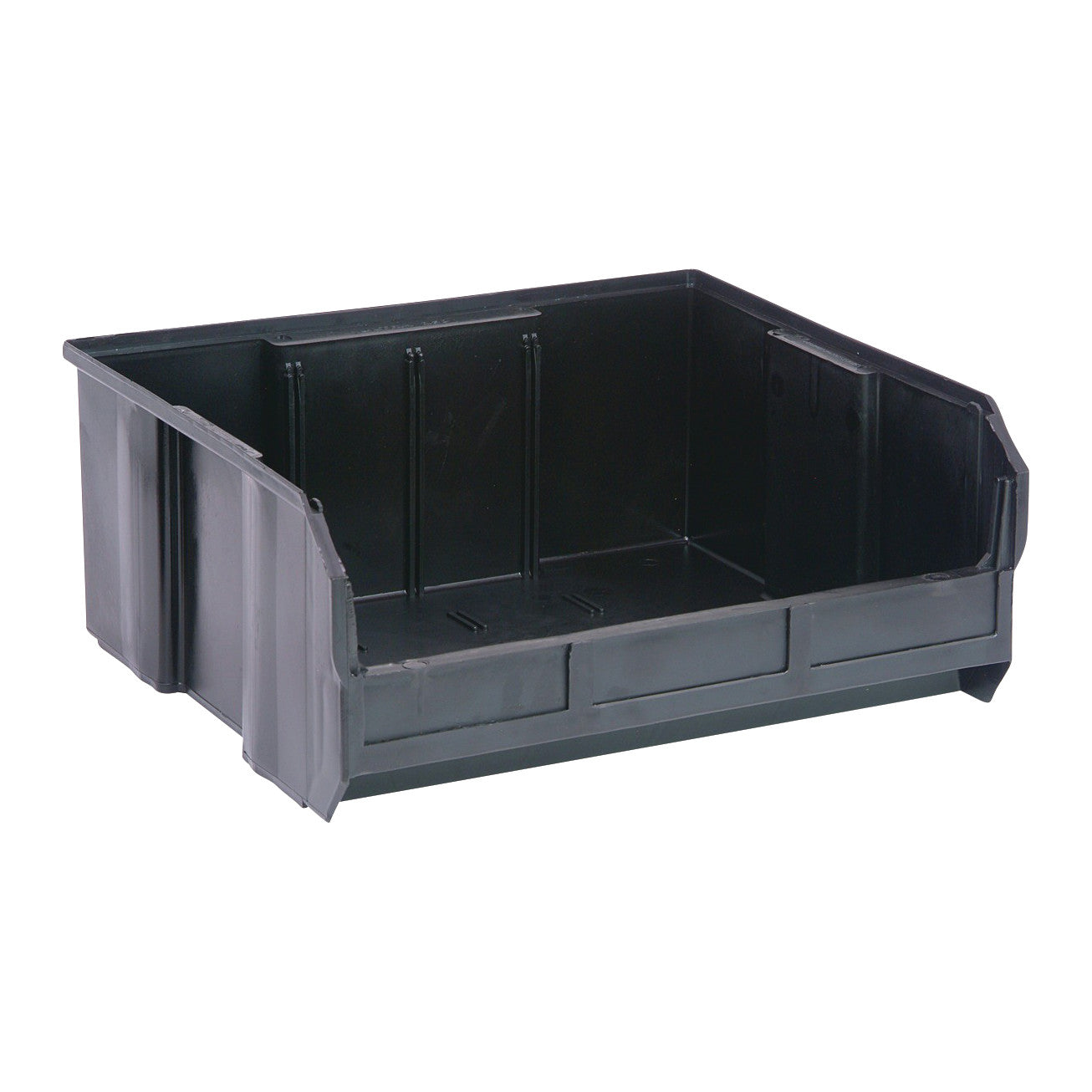 Ultra Stack and Hang Bin, Black, 16-1/2"W x 7"H x 14-3/4"D, 6/Case