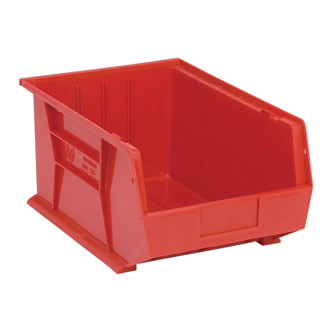 Ultra Stack and Hang Bin, Red, 11"W x 8"H x 16"D, 4/Case