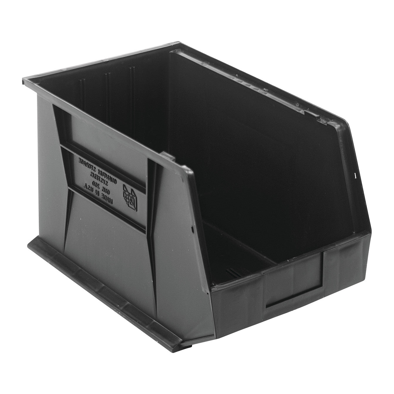 Ultra Stack and Hang Bin, Black, 11"W x 10"H x 18"D, 4/Case