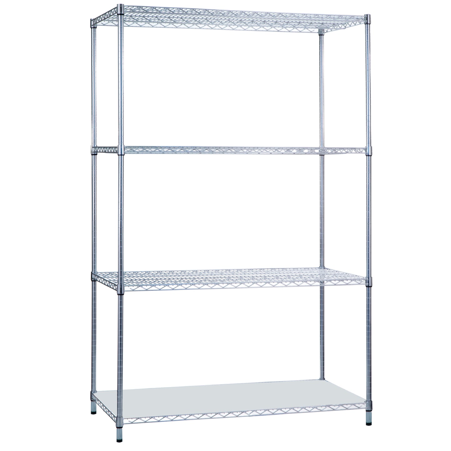 Wire Shelving with Solid Bottom, 36"W x 72"H x 18"D