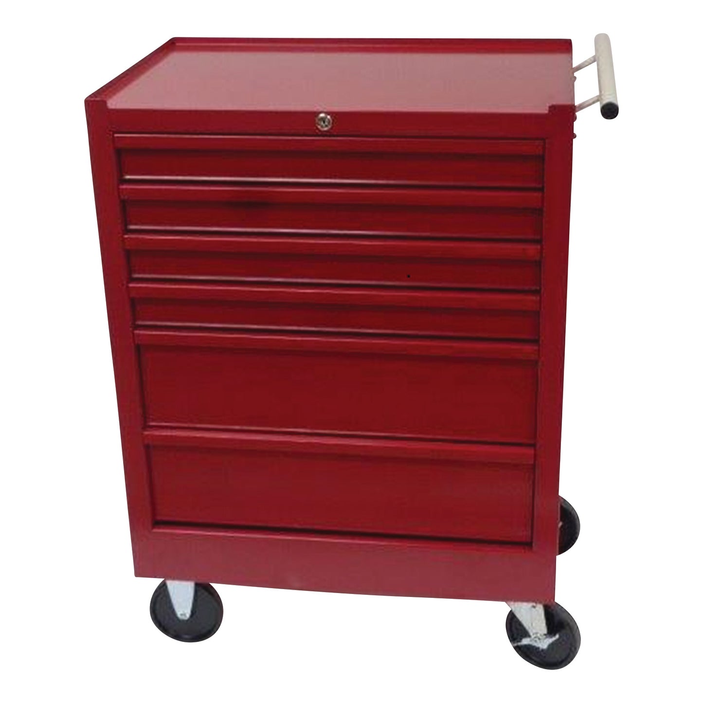 6-Drawer Economy Treatment Cart with Push Handle, Red