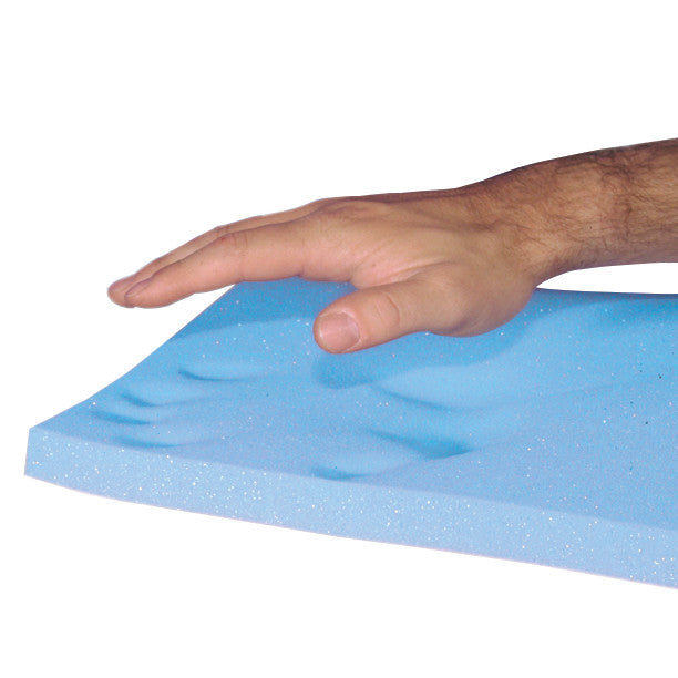T-Foam Uncovered Wheelchair Cushion, Medium, Blue, 18"W x 1"H x 16"D