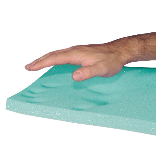 T-Foam Uncovered Wheelchair Cushion, Hard, Green, 18"W x 3"H x 16"D