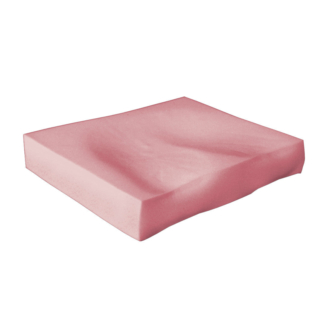 Basic T-Foam Wheelchair Cushion, Soft, Pink, 18"W x 2"H x 16"D, Black Polyknit Cover