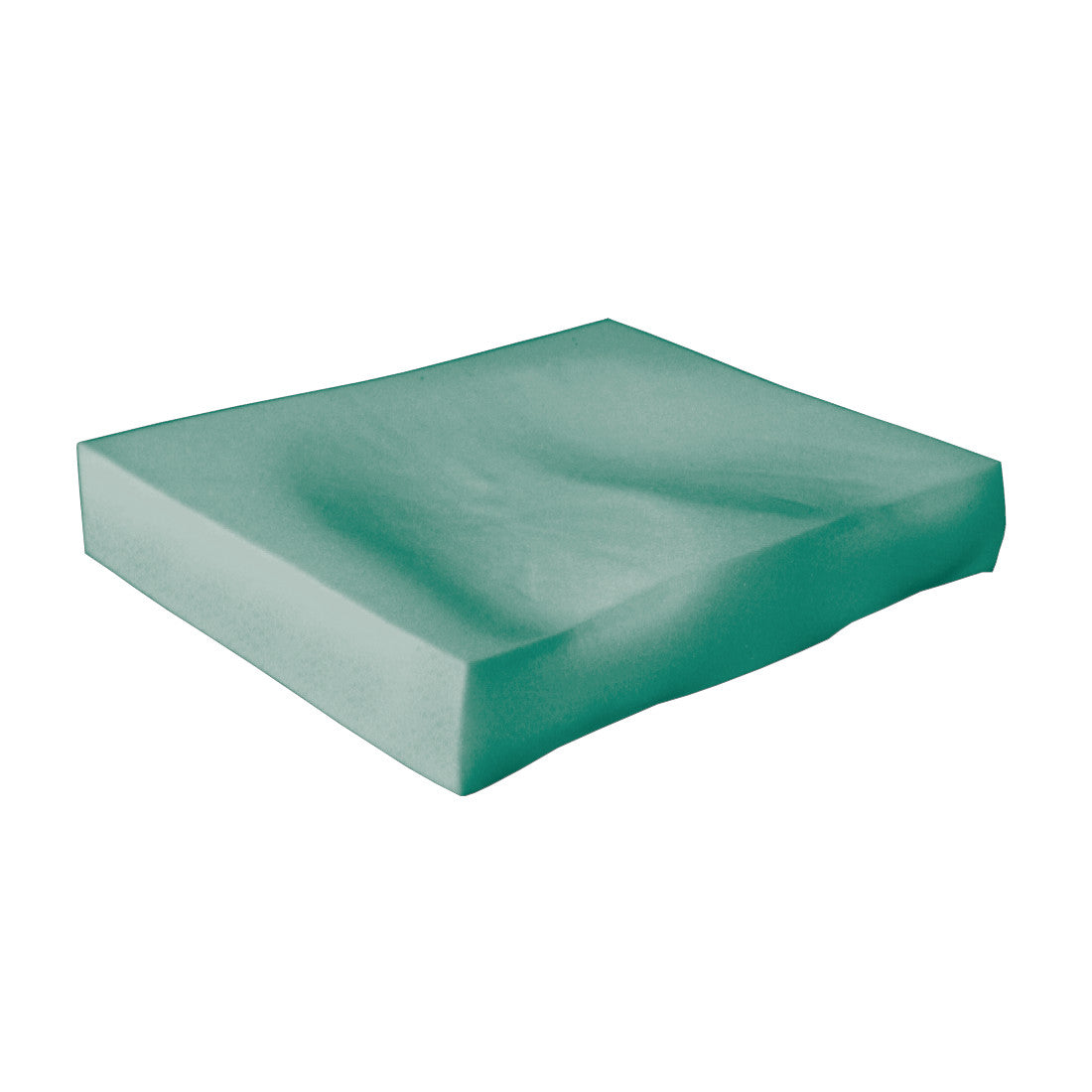 Basic T-Foam Wheelchair Cushion, Hard, Green, 18"W x 4"H x 16"D, Black Polyknit Cover