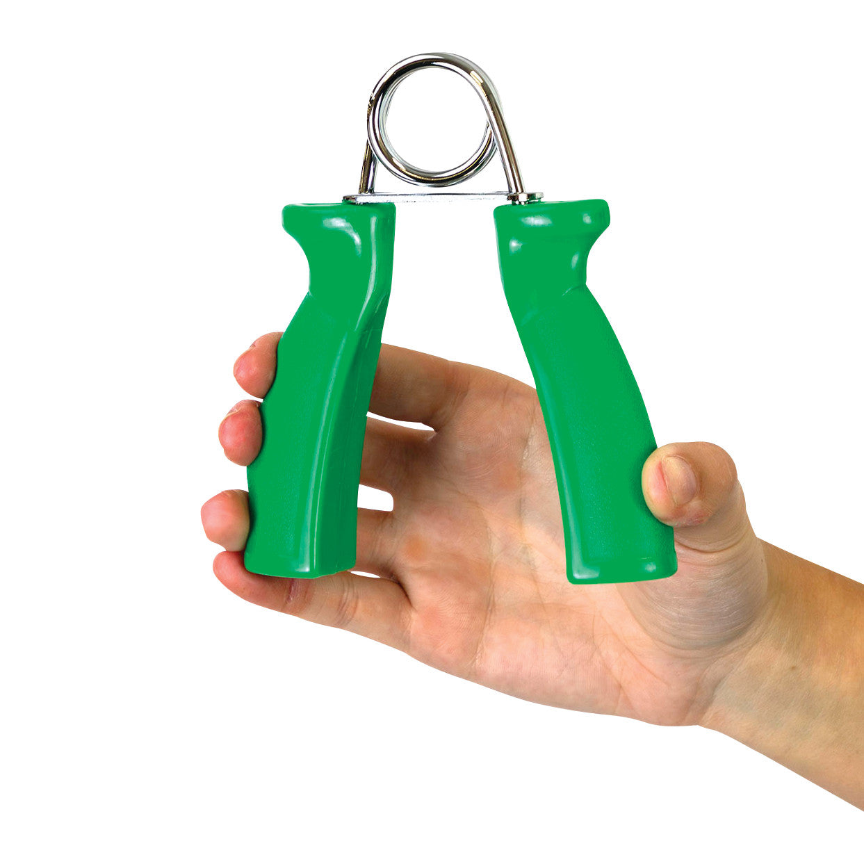 Fixed Resistance Grip Exerciser, Medium, Green, Pair