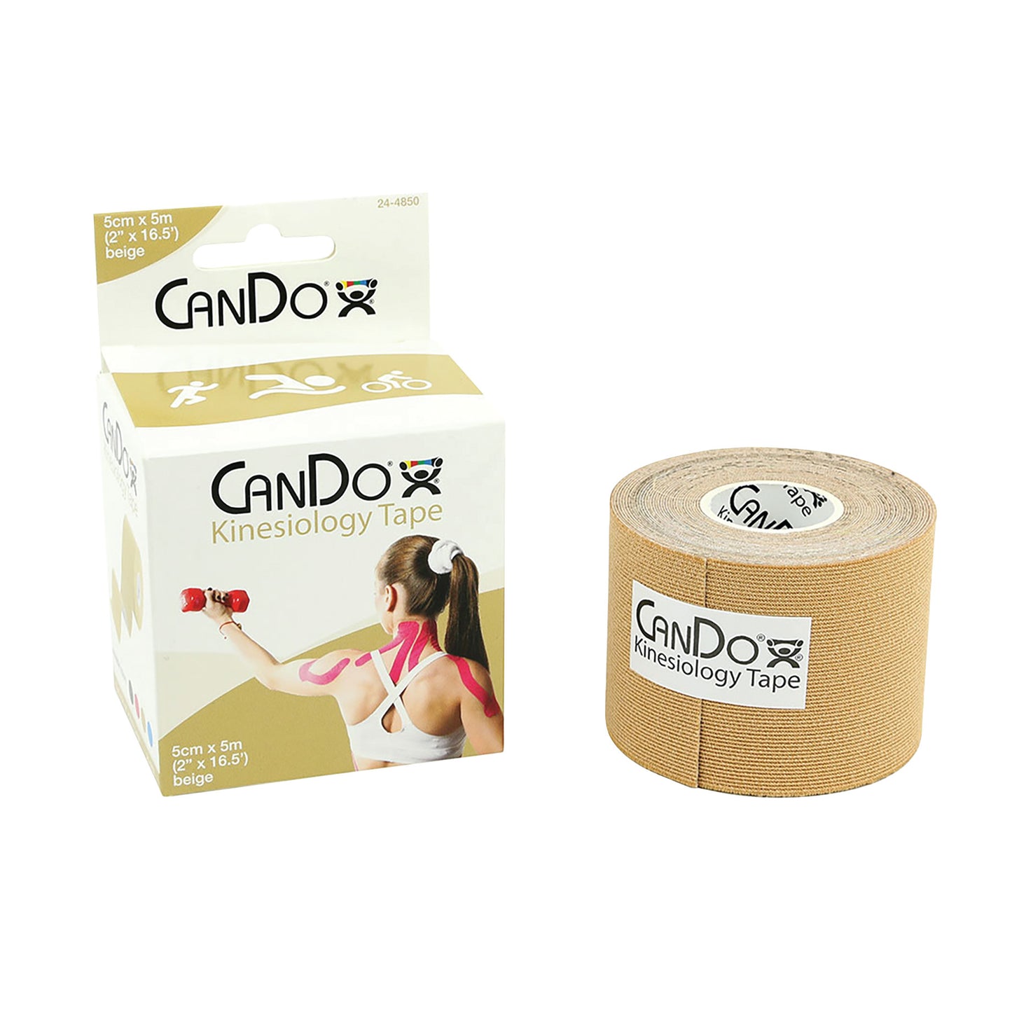 Kinesiology Tape, Beige, 2"W x 16-1/2'L Roll