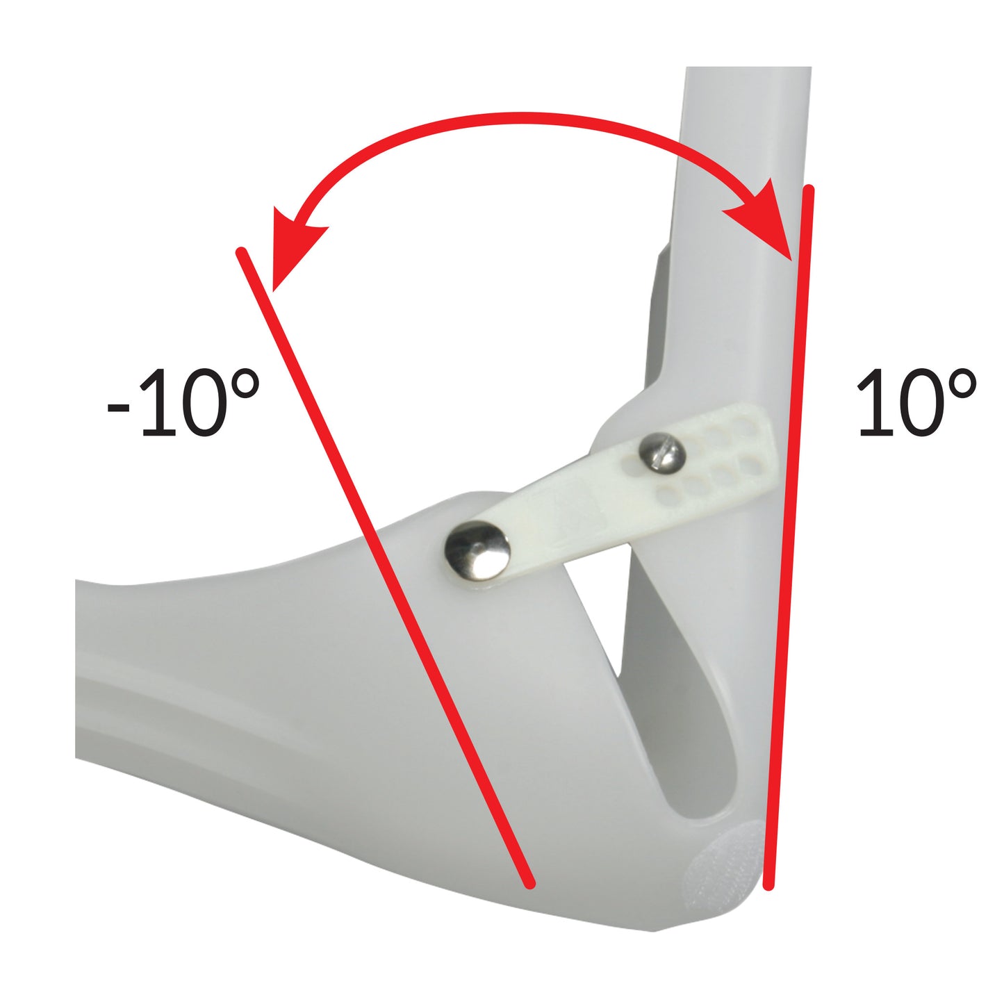 The AliMed Plantar Fasciitis Night Splint II is shown, illustrating its adjustable angle from -10� to 10� with red lines.