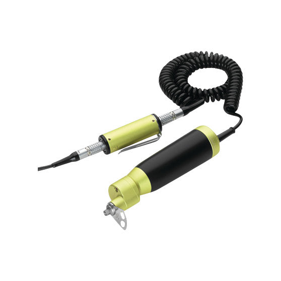 Cast Saw Blade for DeSoutter CleanCast CSP-201 Pediatric Cast Saw, featuring a coiled cord and handled blade attachment.