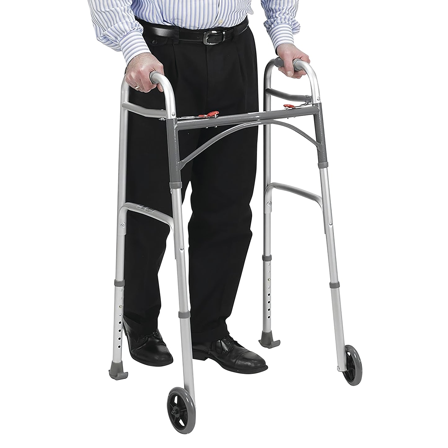 Deluxe Folding Walker with Wheels and Sleds