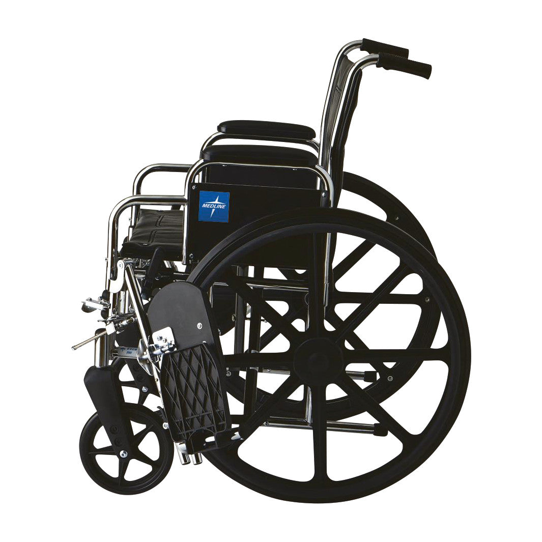 Excel 2000 Wheelchair with Removable Desk-Length Arms and Swing-Away Footrests