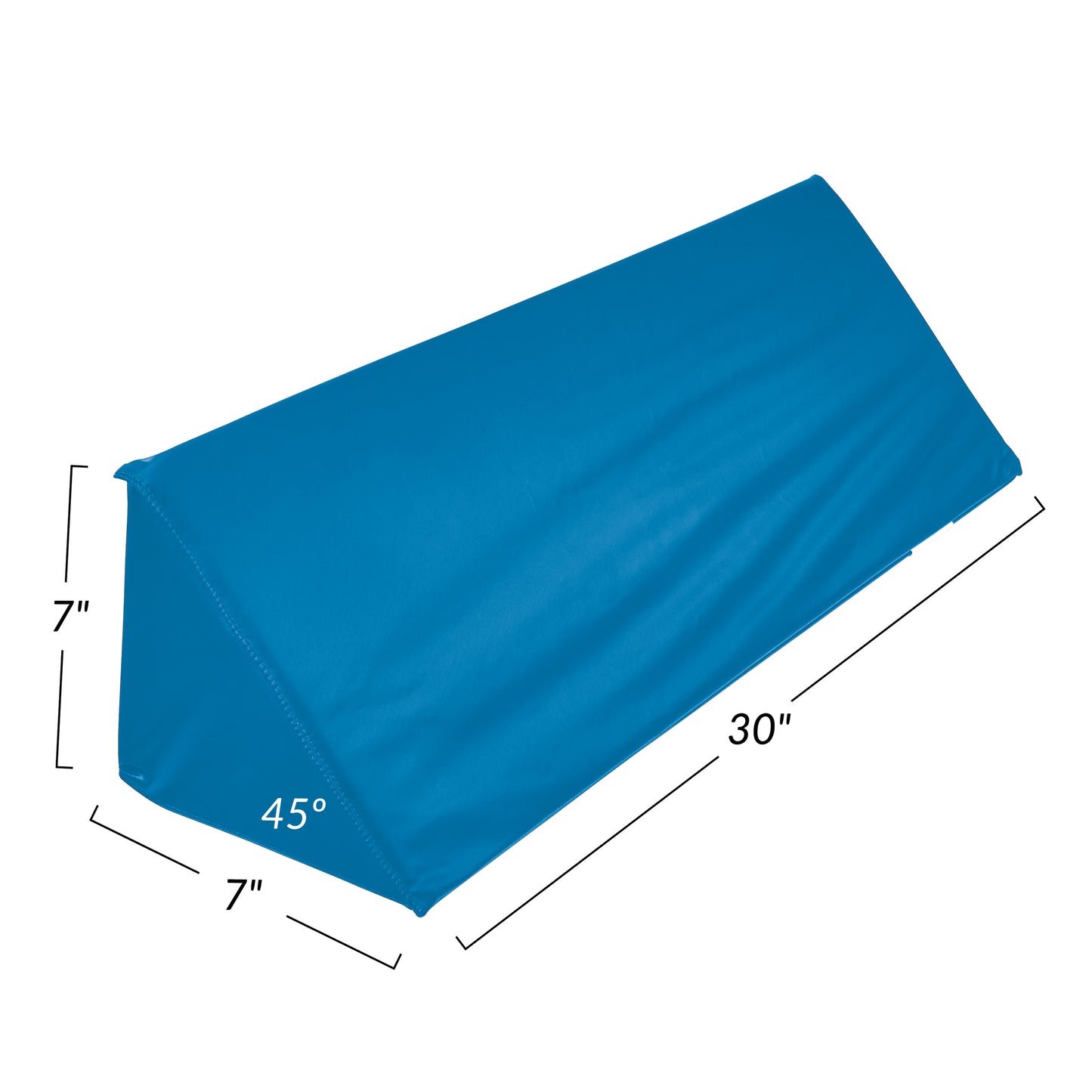 Vinyl-Covered 45 Degree Large Wedge Positioner, 30"L, Radiolucent Blue