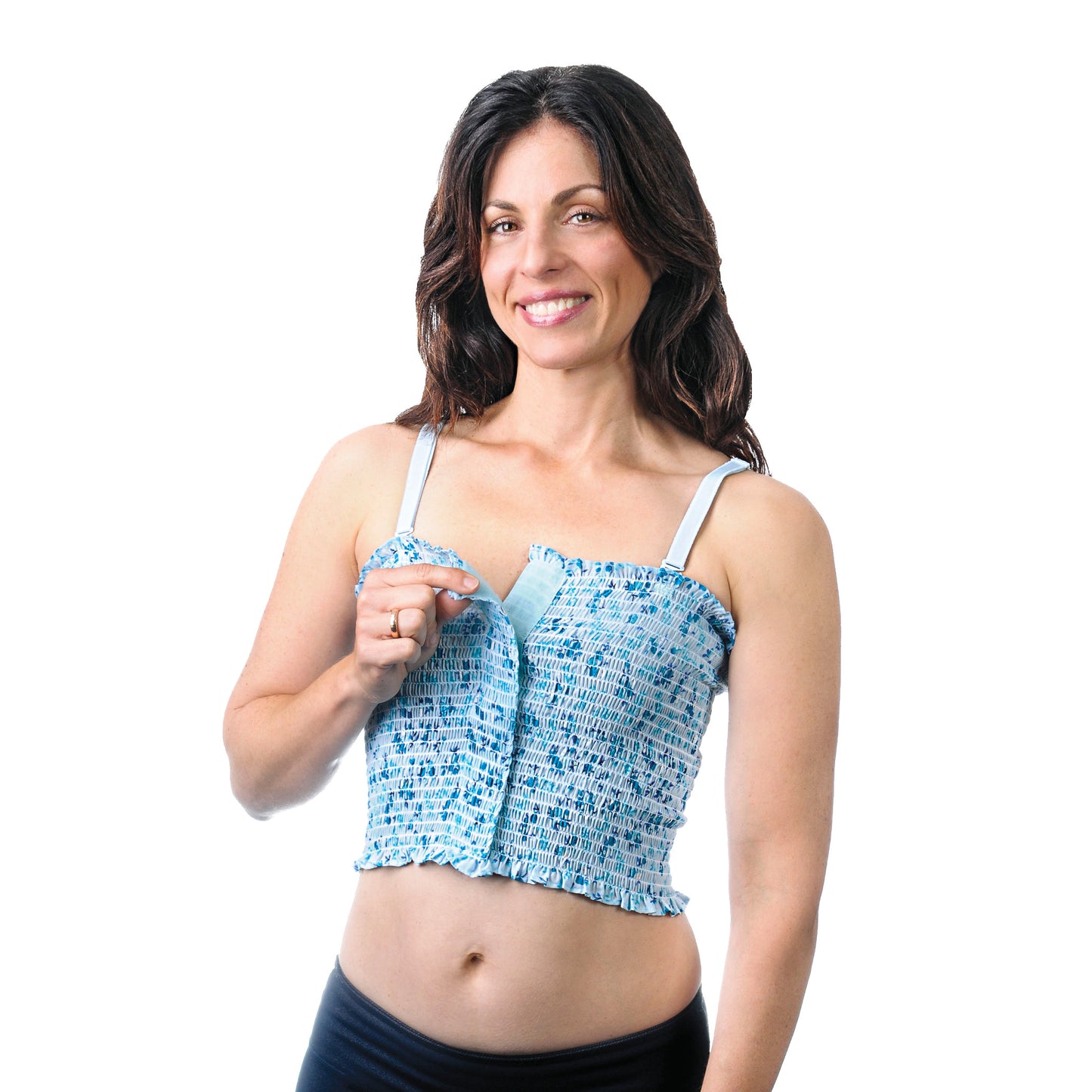 Lined Breast Binder, Floral Blue, 2X-Large, 12/Pack