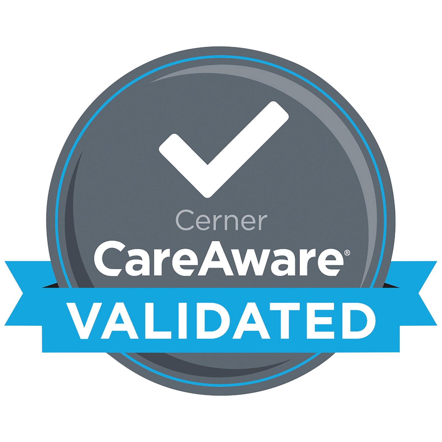 A circular badge reads "Cerner CareAware VALIDATED" and includes text: seca 333i Baby Scale with Wi-Fi Function, with a check mark.