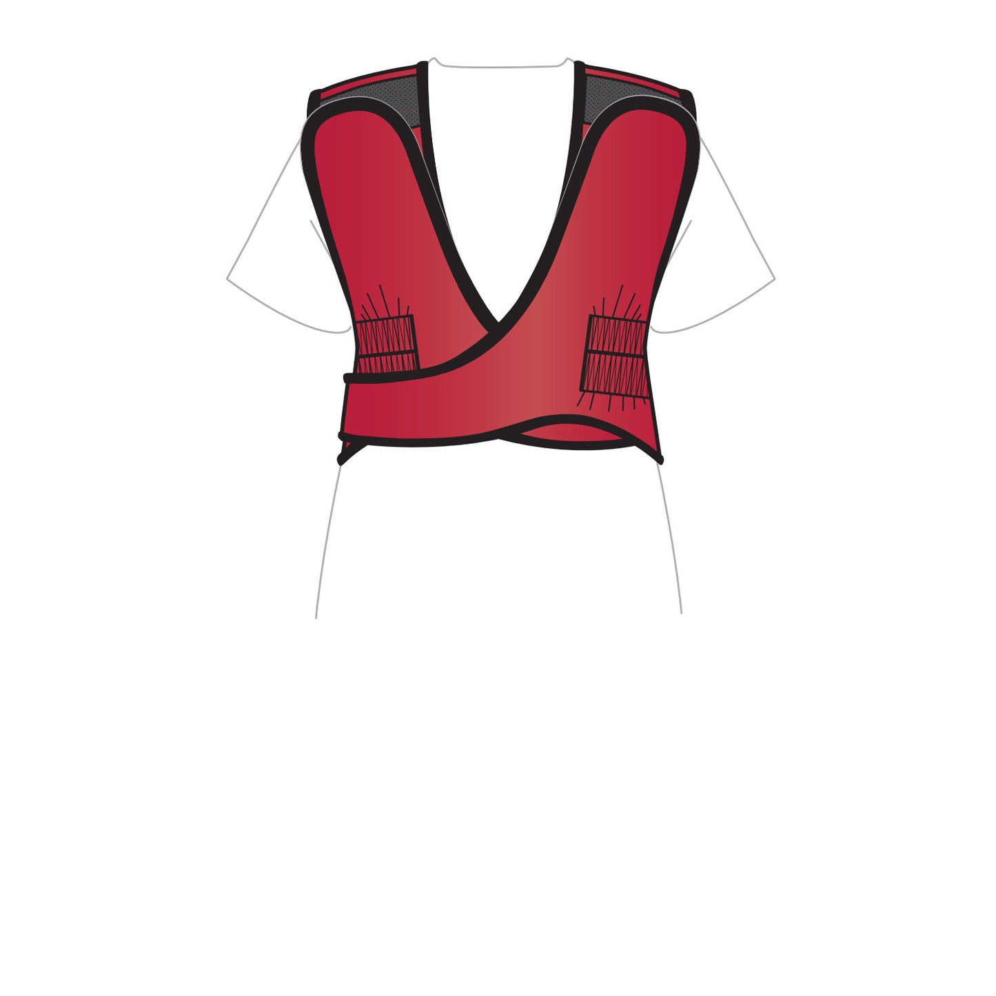 Grab ’n Go 4-Point Quick Drop Apron, Female, Ultralight Lead-Free, Scarlet, Medium