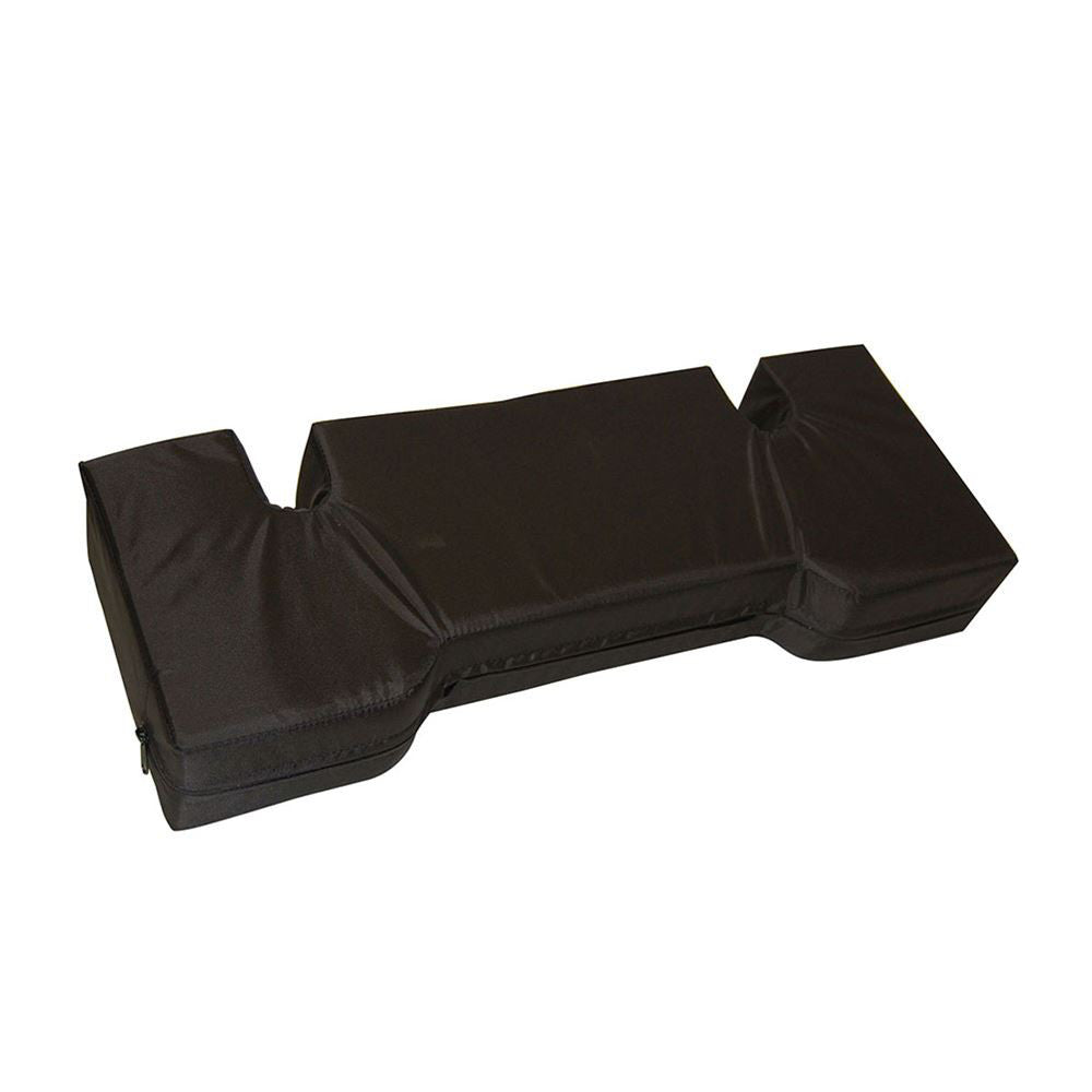 LapTop Cushion with Desk-Arm Cutout for 16"W Wheelchair, Black, 2-1/2"H