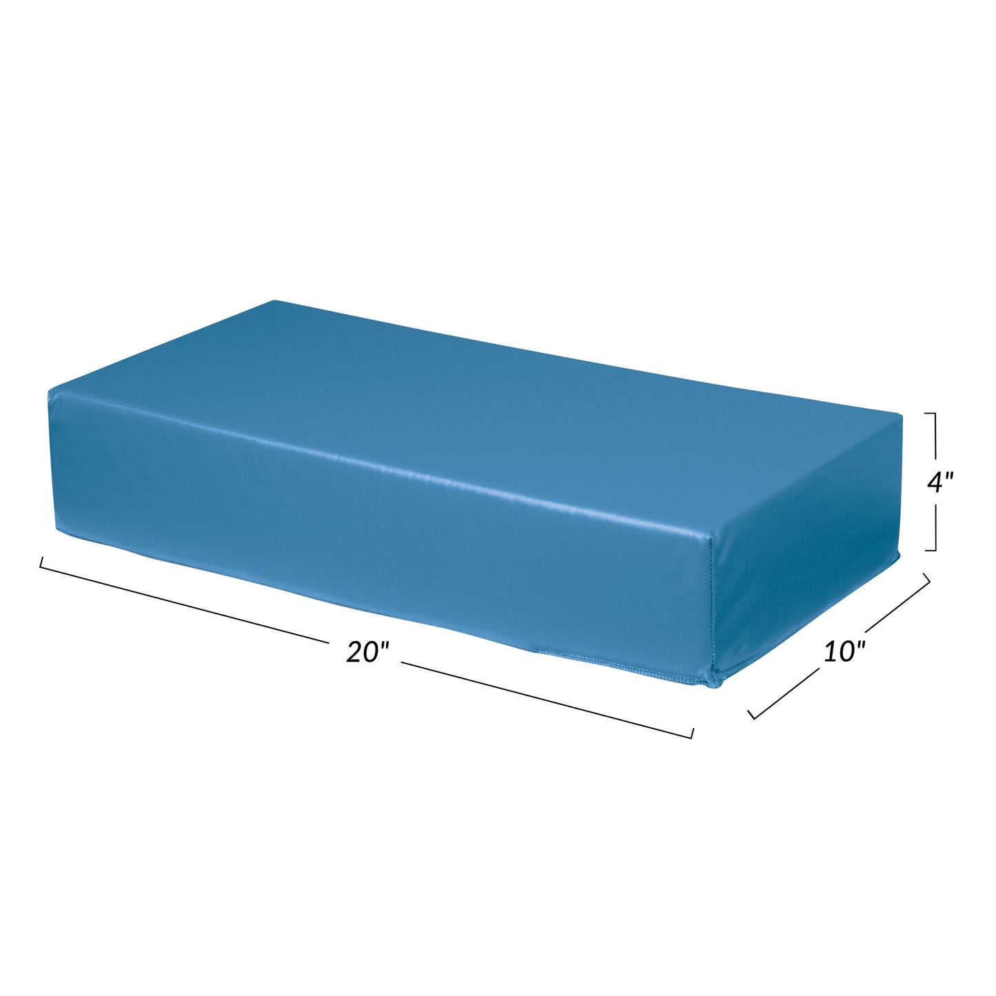 Vinyl-Covered Large Rectangle Positioner, 20"L, Radiolucent Blue