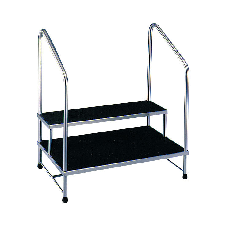 Blickman MR-Conditional Two-Step Footstool with Side Handrails
