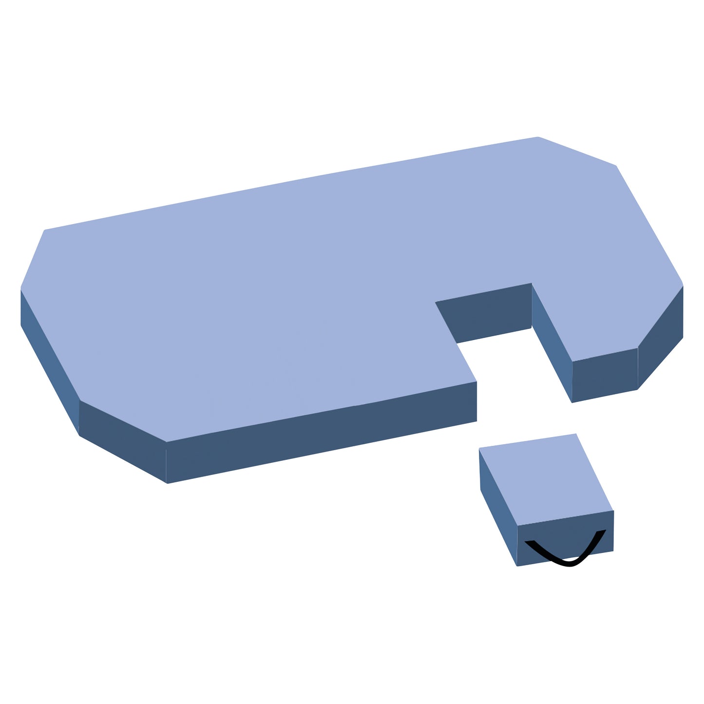 Echostretcher Pad, Blue, 2 Piece/Set