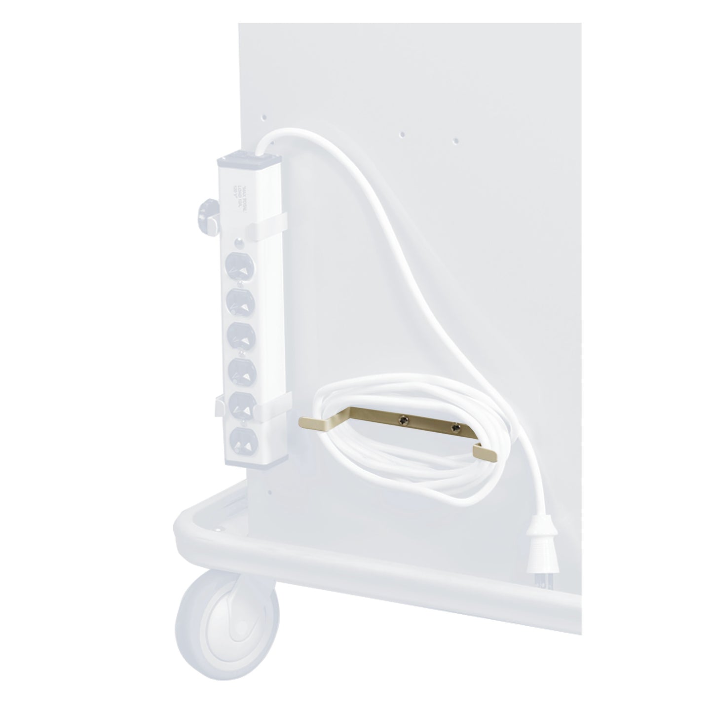 AliMed® Cart Accessory: Mounting Bracket for Six-Outlet Strip for Select/Standard/Wide Series Medical Carts