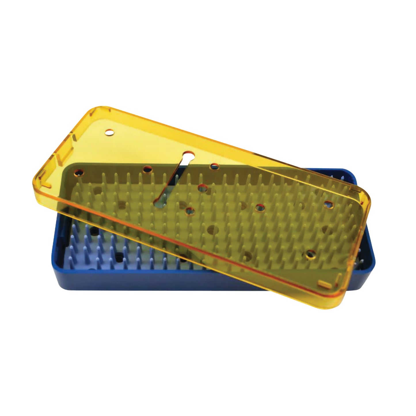Narrow Plastic Instrument Sterilization Tray, Base, Lid & Mat, 2-1/2"W x 6"L x 3/4"H