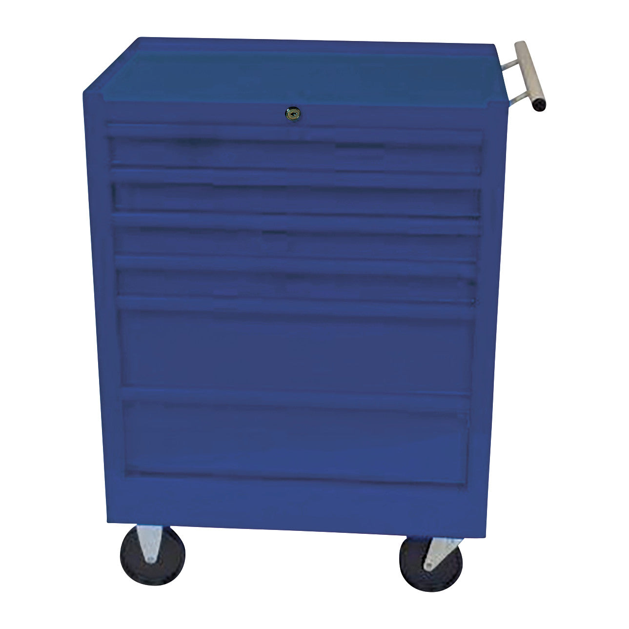 6-Drawer Economy Treatment Cart with Push Handle, Dark Blue