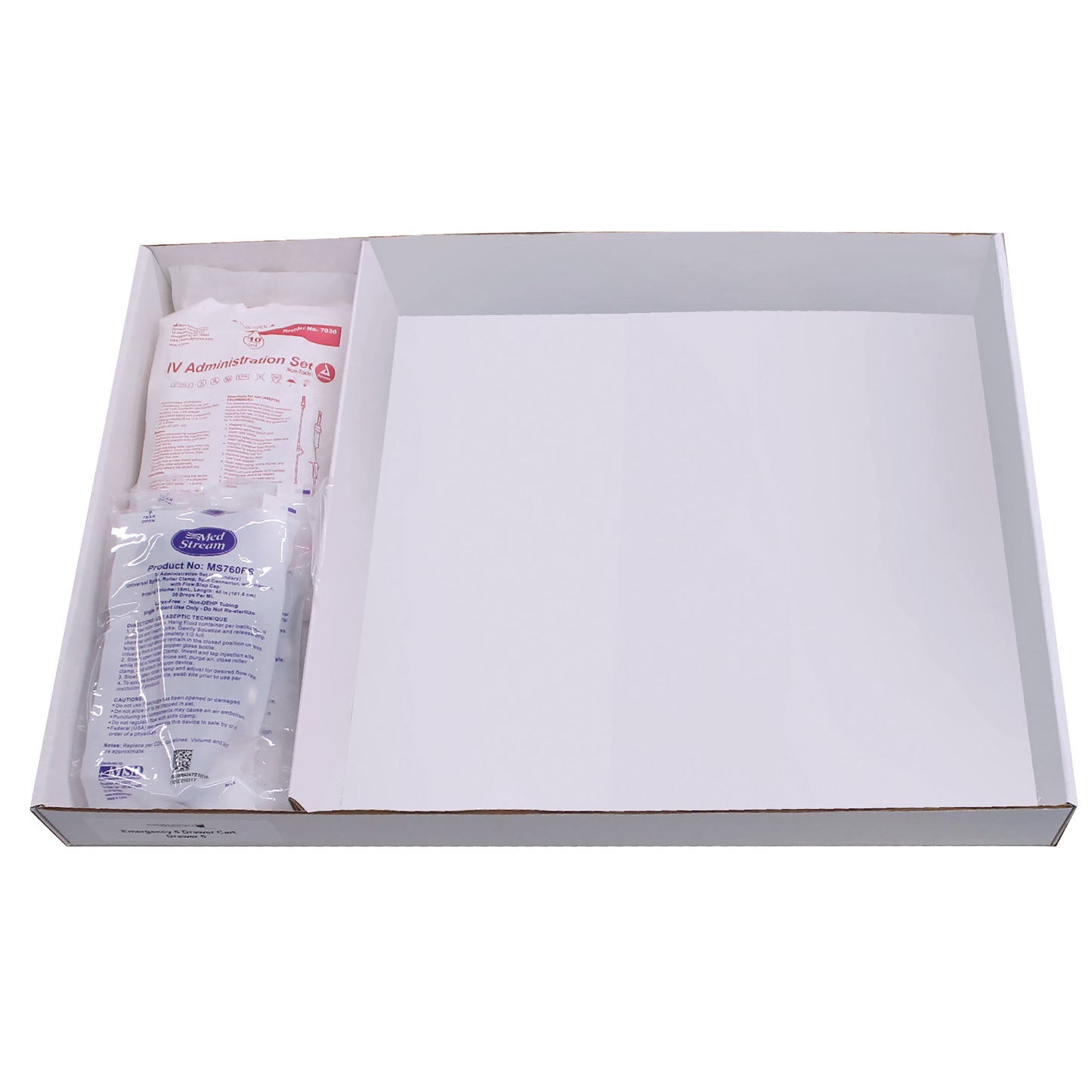 Drawer Refill Kit for Emergency Medical Carts: IV Supplies and Tubing