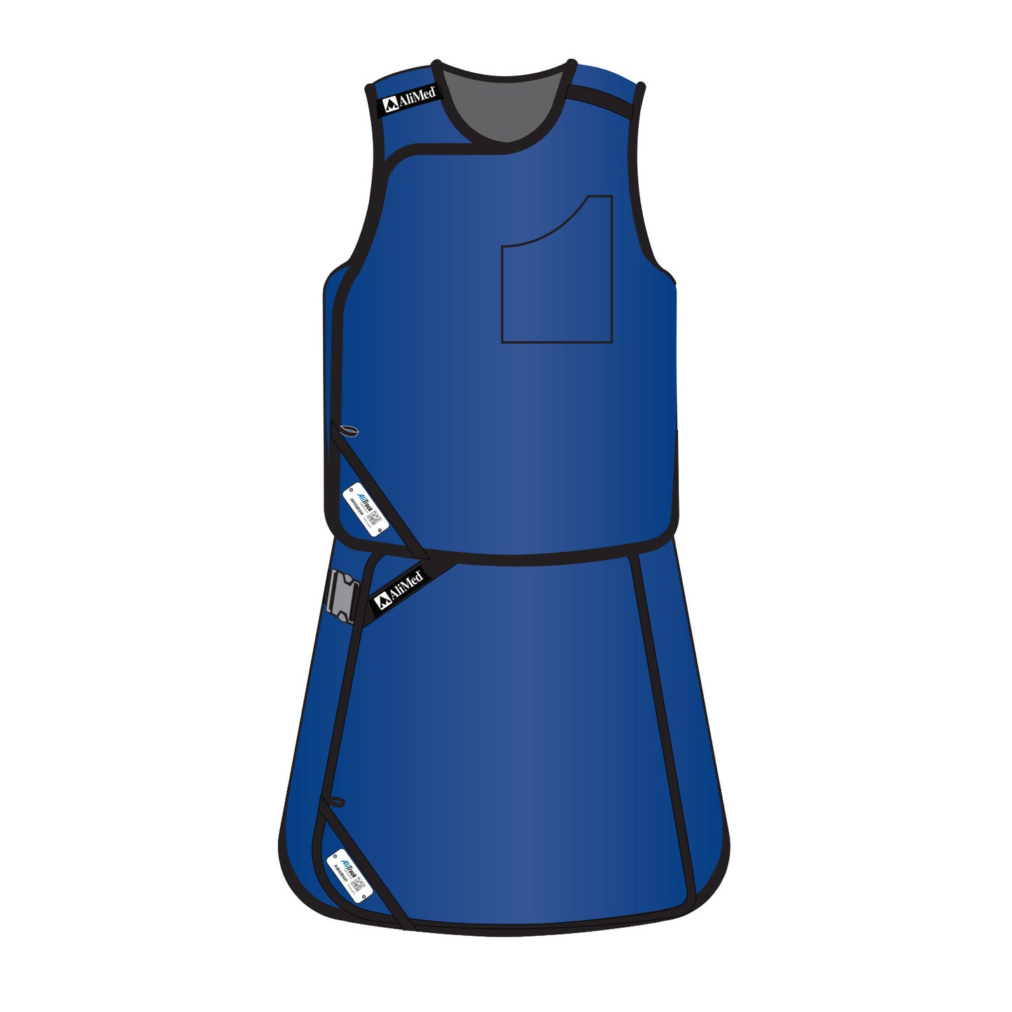 Grab ‘n Go Vest/Kilt Set, Male, Standard Lead, Navy Blue, Small