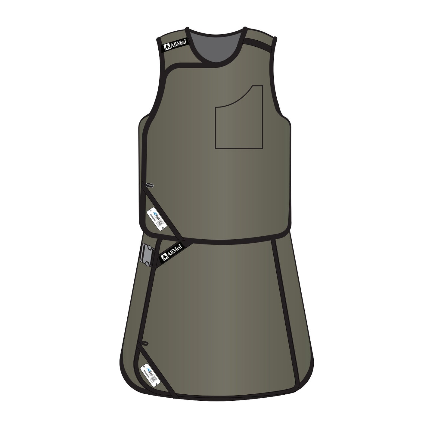 Grab ‘n Go Vest/Kilt Set, Male, Standard Lead, Charcoal, X-Large