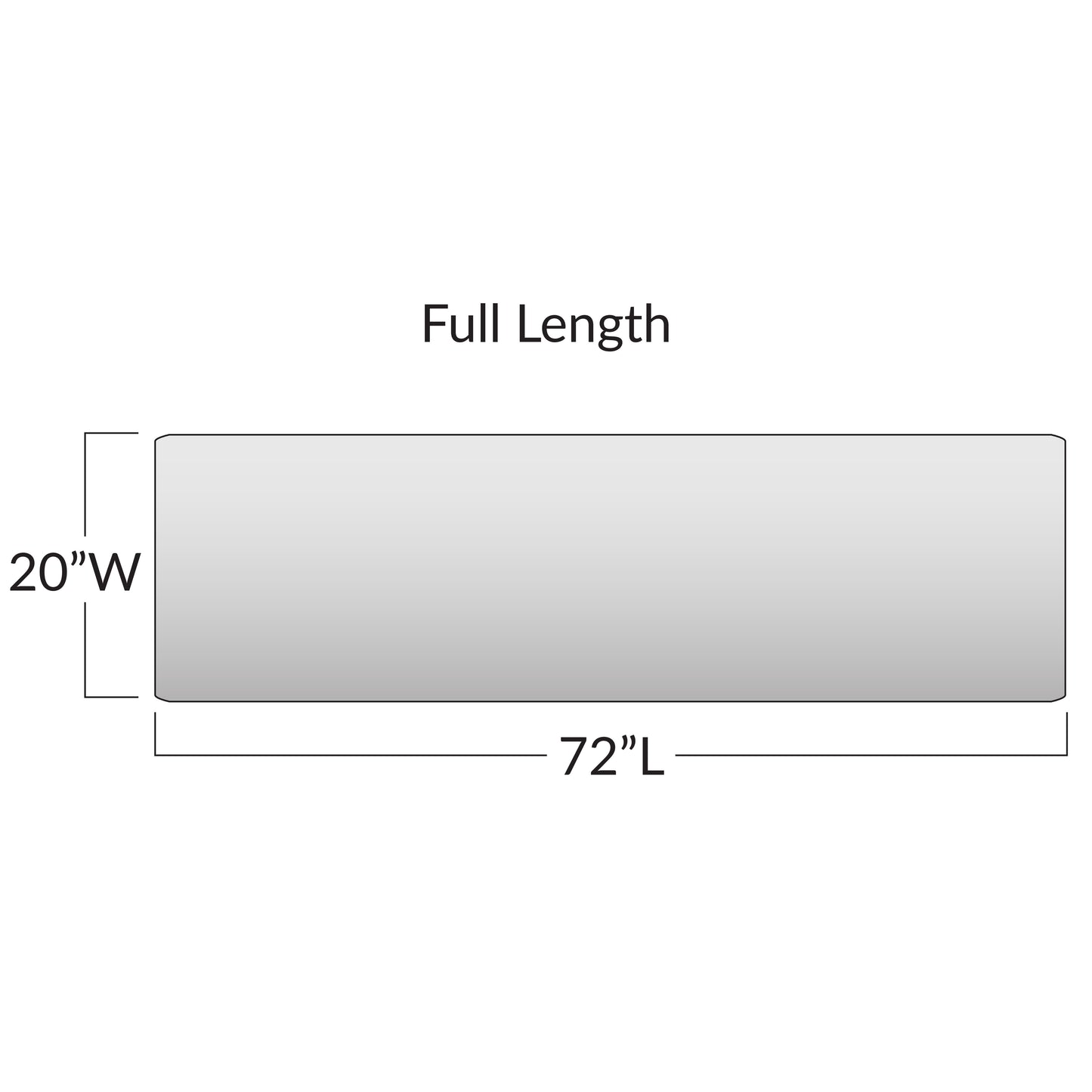 Surface Overlay, One-Piece, Full Length, 72"L