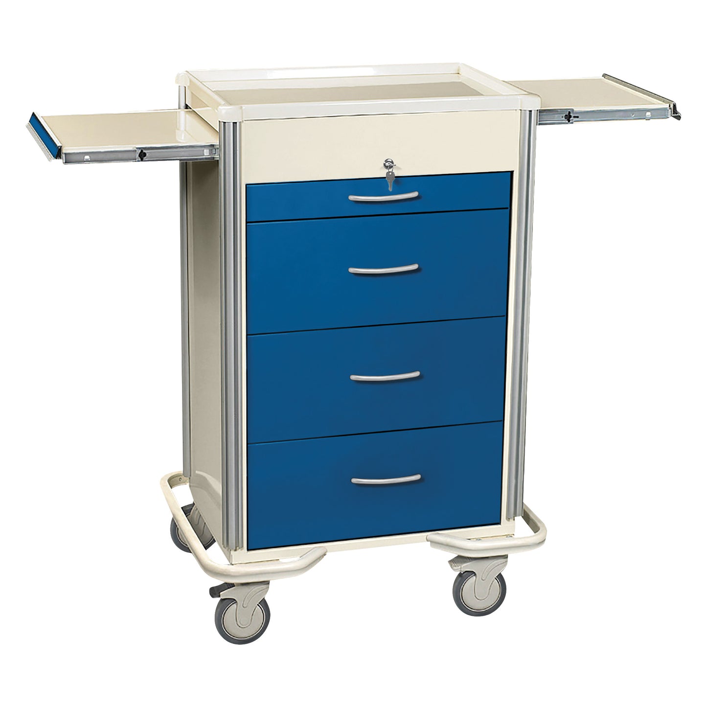 Select Series 4-Drawer Isolation Cart, Key Lock, Two-Tone Dark Blue