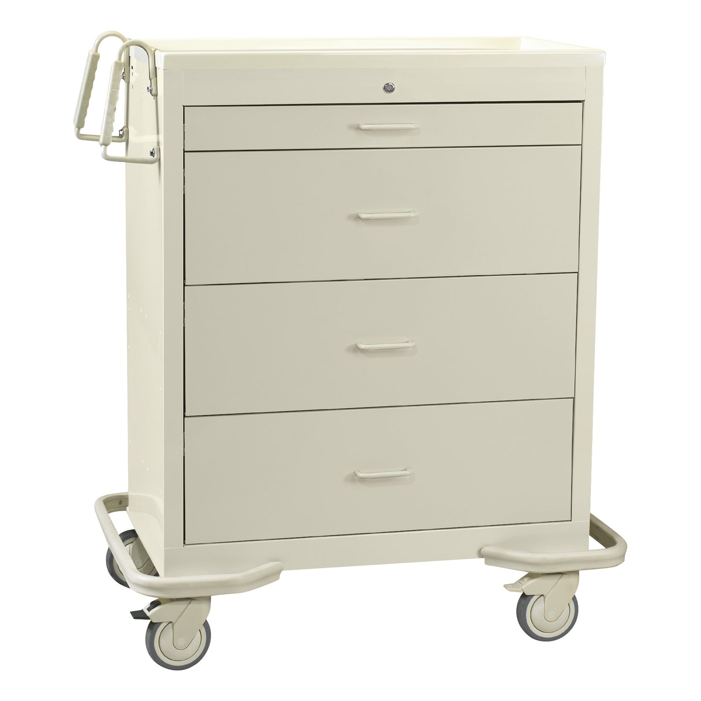 Wide Series 4-Drawer Isolation Cart, Electronic Lock, Two-Tone Beige